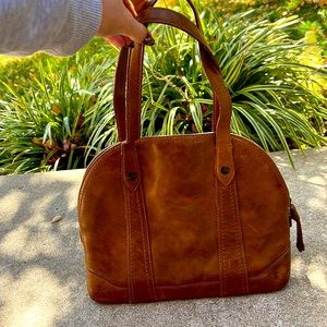 Frye Melissa Domed Satchel, brown leather